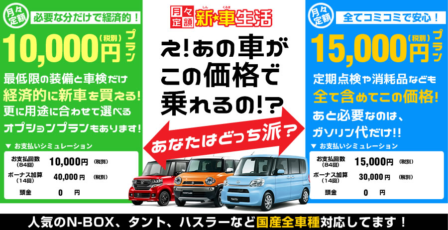 え！？あの車が！この価格で買えるの？人気のカーリース新車生活